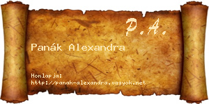 Panák Alexandra névjegykártya