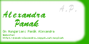 alexandra panak business card