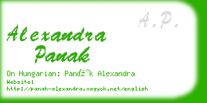 alexandra panak business card